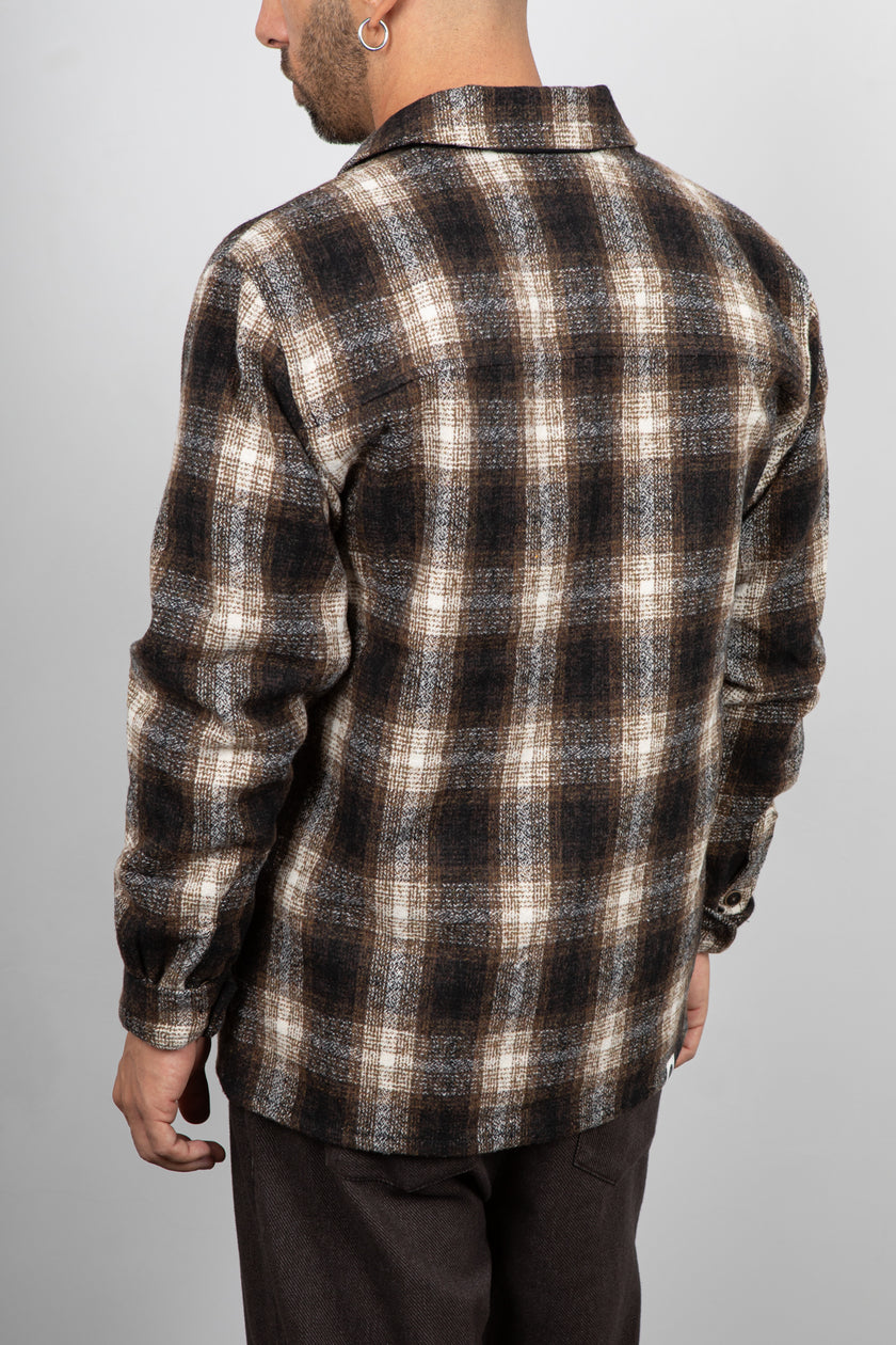 Giacca camicia a quadri ANERKJENDT  - MARRONE 902012