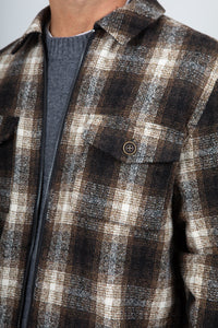 Giacca camicia a quadri ANERKJENDT  - MARRONE 902012