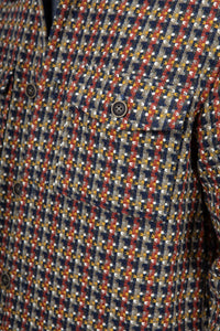 Giacca camicia a quadri ricamata ANERKJENDT - MARRONE 902014