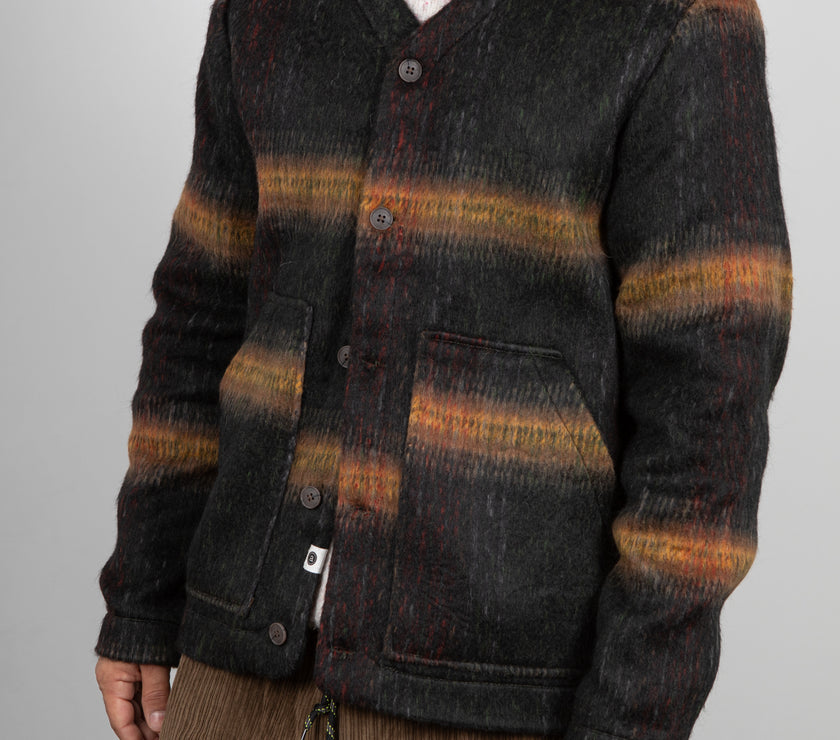 Cardigan in lana agugliata ANERKJENDT - FOREST NIGHT 902083