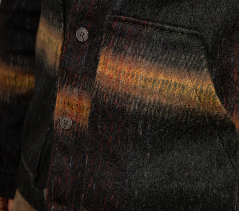 Cardigan in lana agugliata ANERKJENDT - FOREST NIGHT 902083