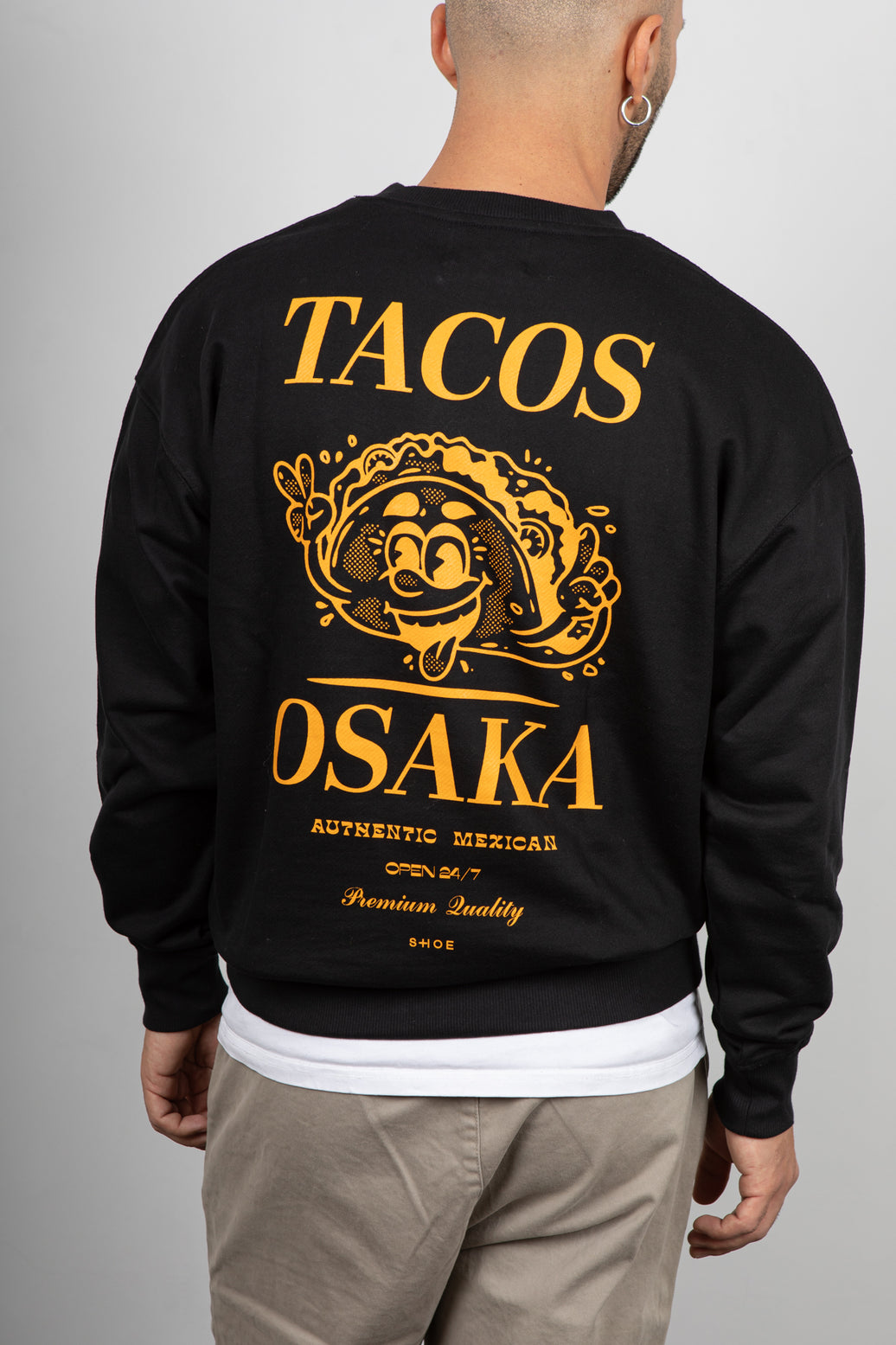 Felpa girocollo SHOE  - NERO GARY