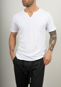T-shirt serafino GIANNI LUPO - LT19232 BIANCA