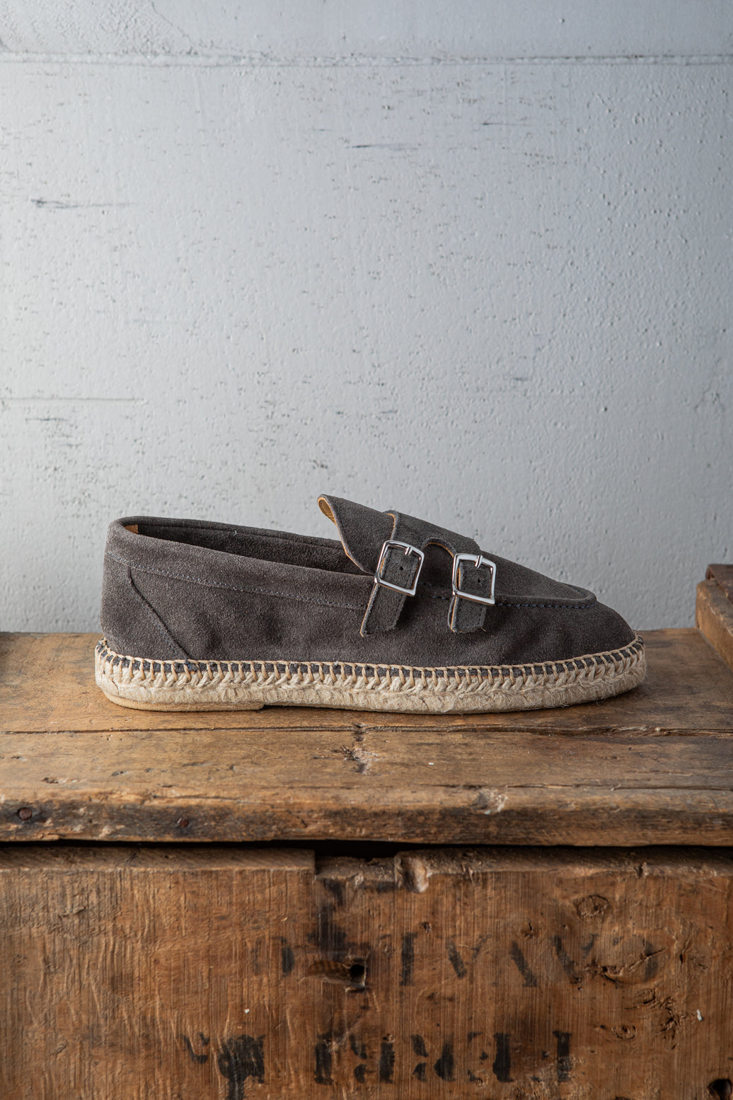 Lagoa Loafer Doppia Fibbia Suede - Lavagna