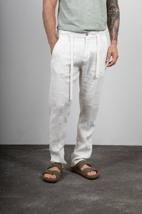 Pantalone GIANNI LUPO-MICHIGAN BIANCO
