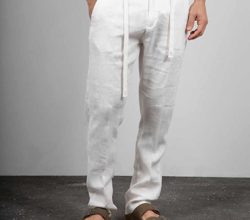Pantalone GIANNI LUPO-MICHIGAN BIANCO