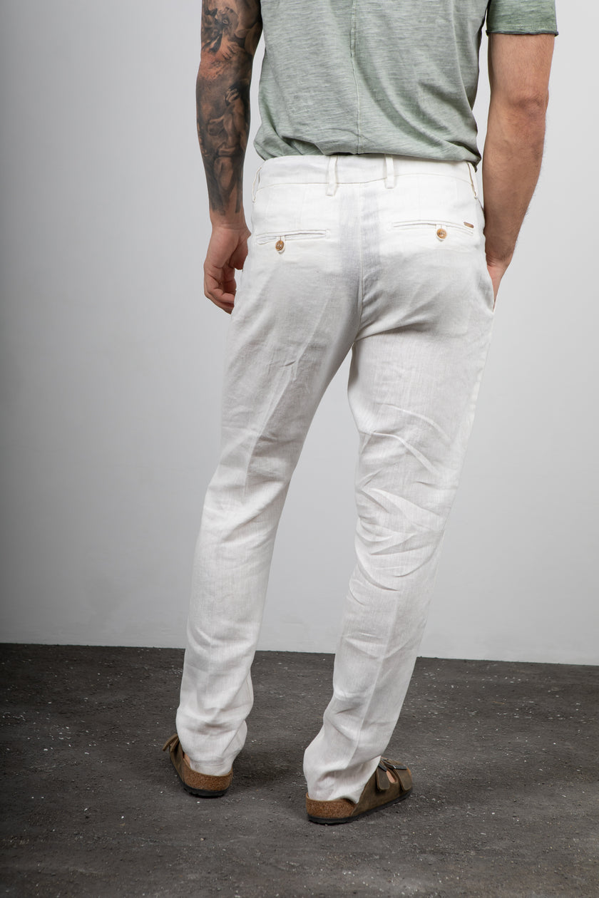 Pantalone GIANNI LUPO-MICHIGAN BIANCO
