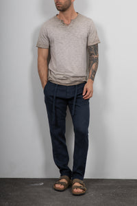 T-shirt serafino GIANNI LUPO - LT19232 CAMEL