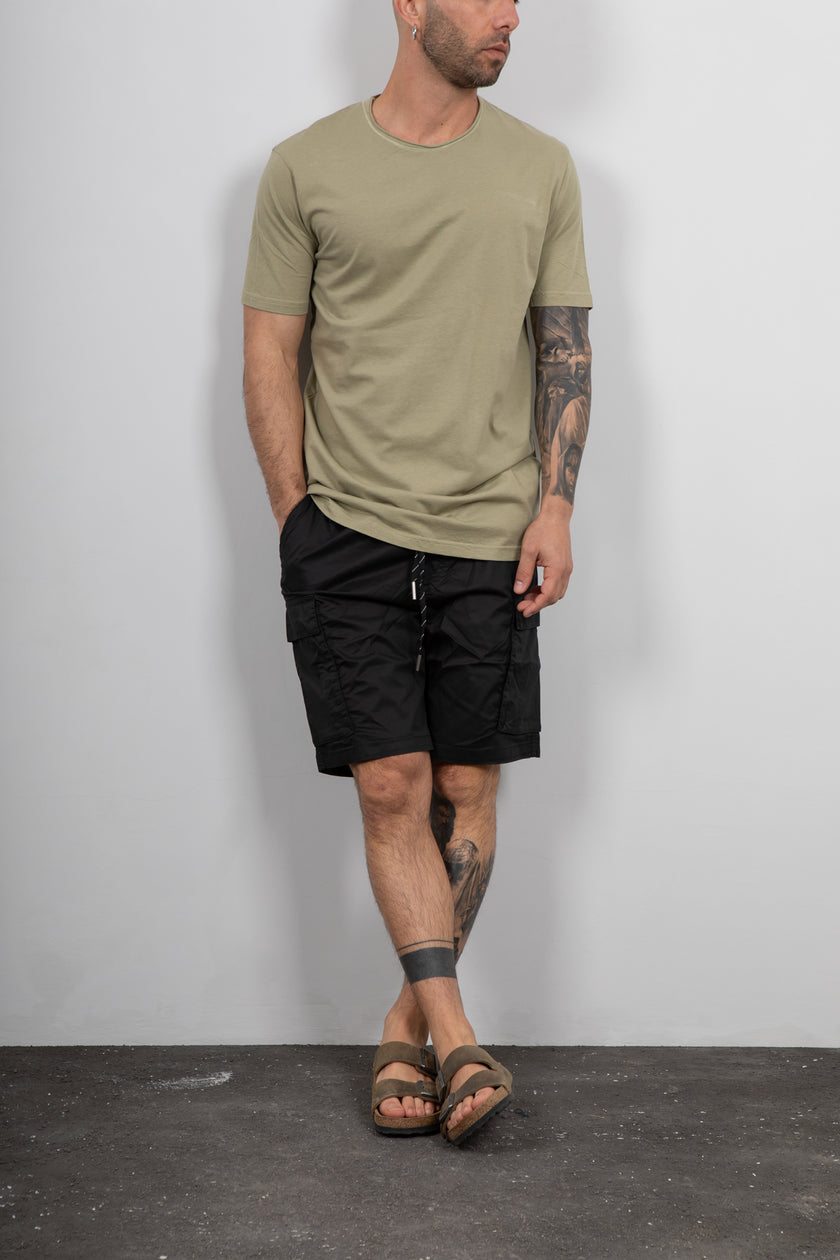 T-shirt taglio vivo GIANNI LUPO - GL893F MILITARY
