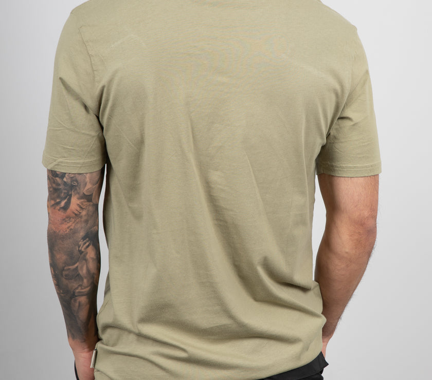 T-shirt taglio vivo GIANNI LUPO - GL893F MILITARY