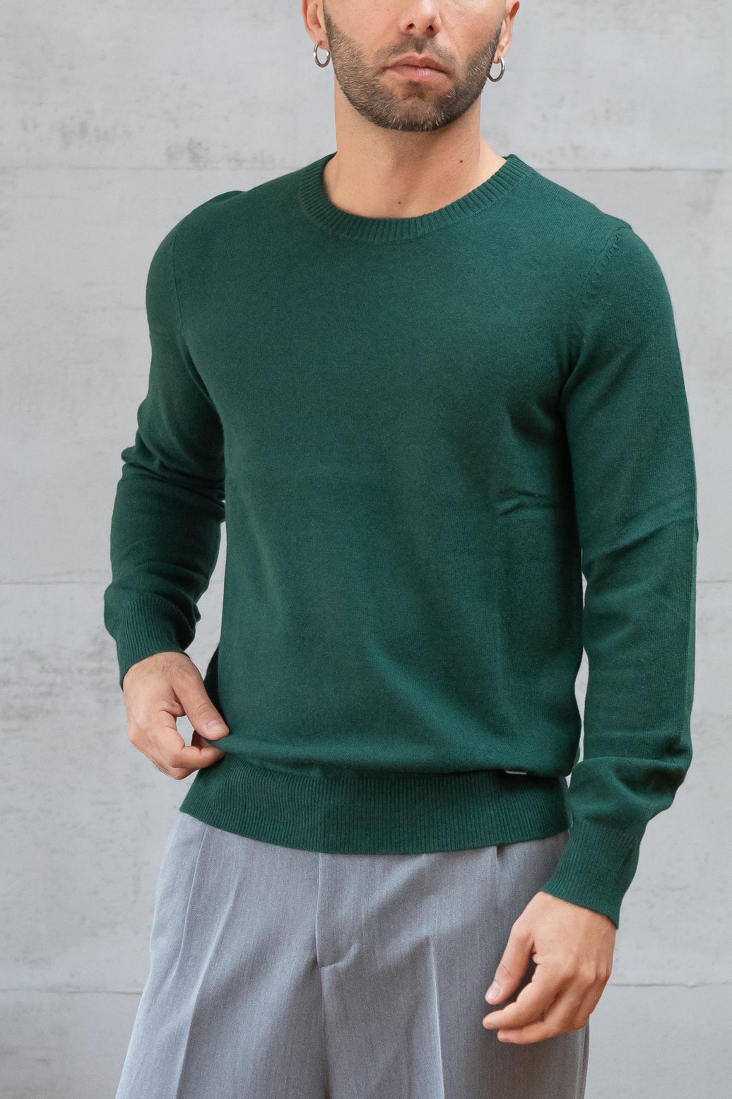 Maglione cashmere GIANNI LUPO - BRITISH GREEN GL383S