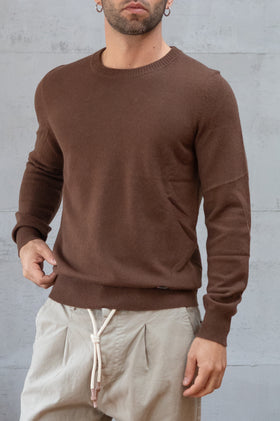 Maglione cashmere GIANNI LUPO - COFFEE GL383S
