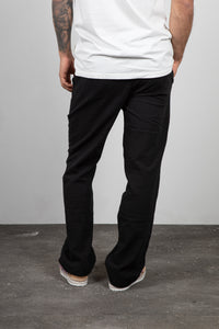 Pantaloni in lino WOODBIRD - 2416-202 BLACK