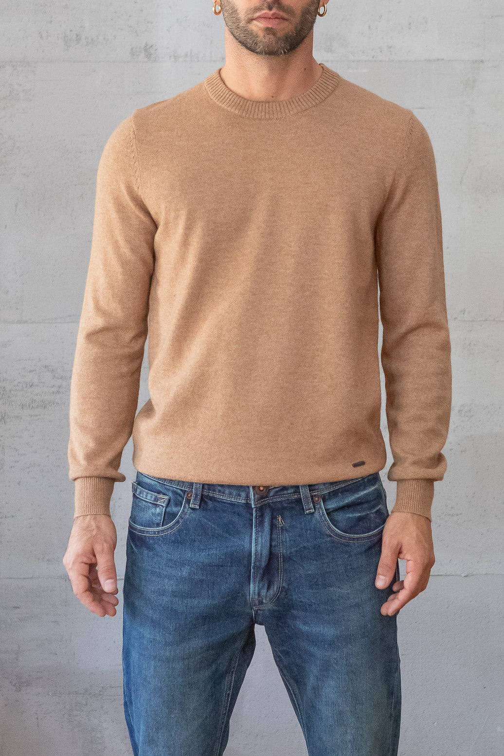 Maglione cashmere GIANNI LUPO - CAMMELLO GL383S