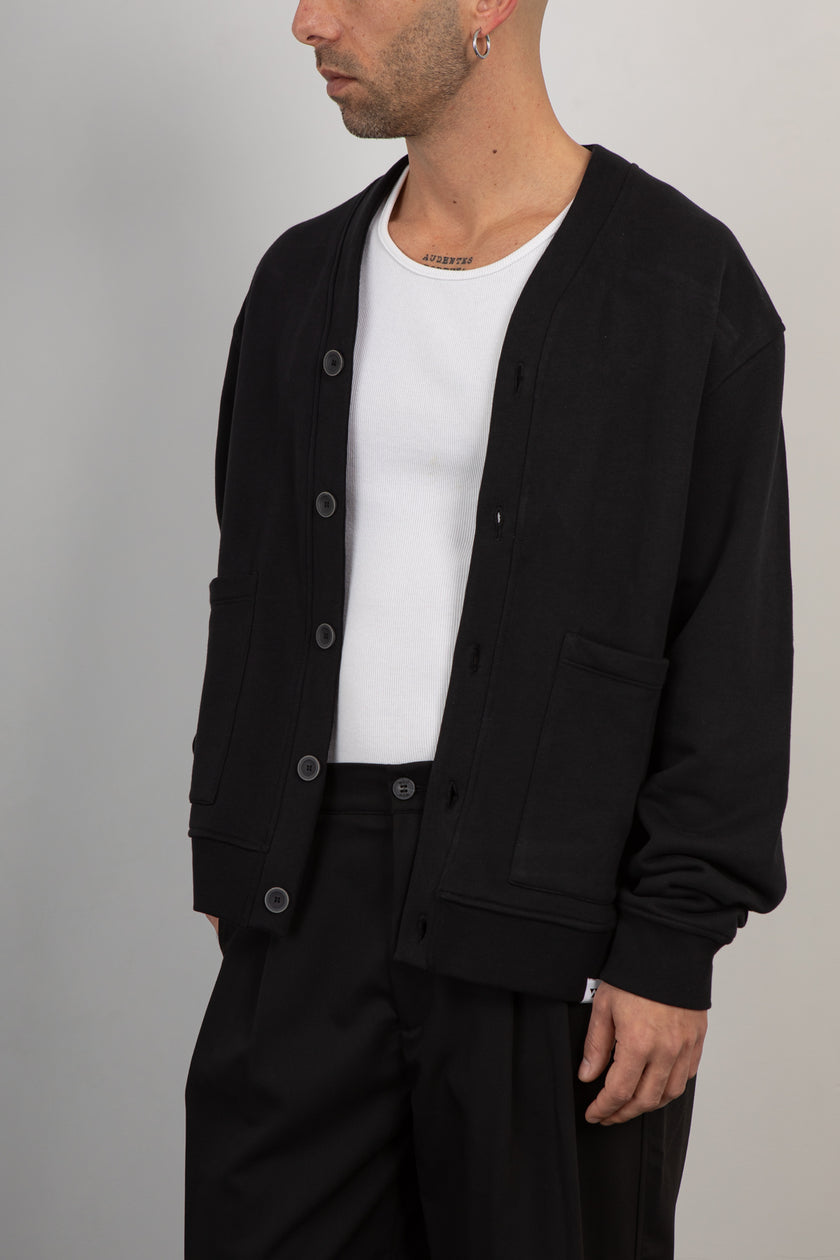 Cardigan in jersey WOC - SEATTLE 026FL NERO