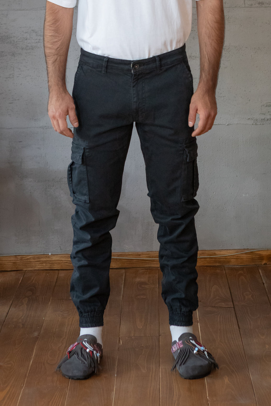 Pantalone cargo SQUAD2 - NERO ARGENTATI