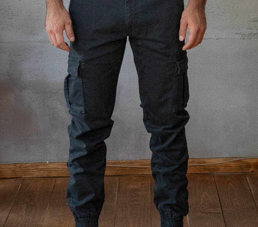 Pantalone cargo SQUAD2 - NERO ARGENTATI