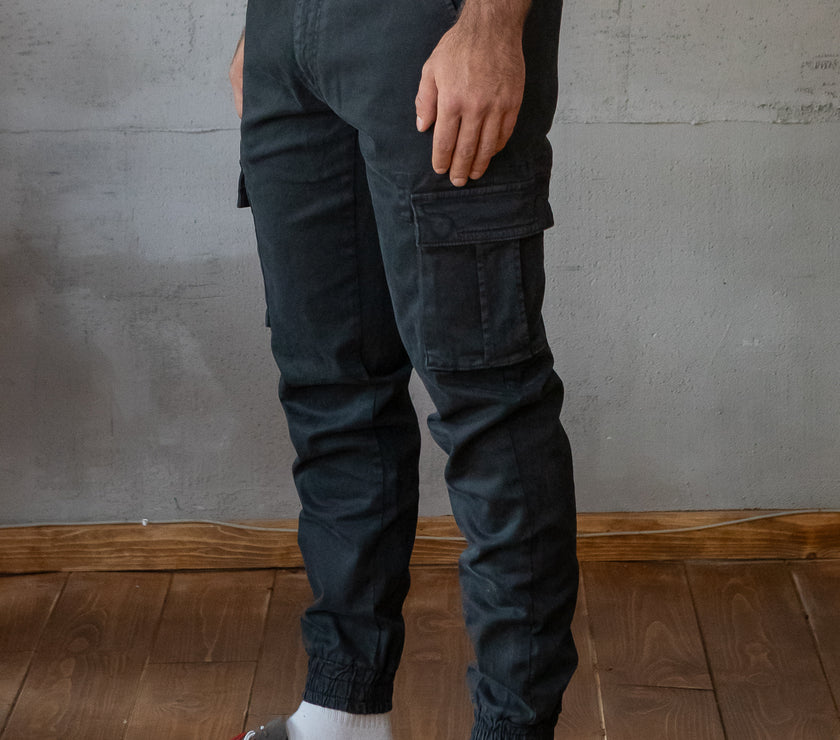 Pantalone cargo SQUAD2 - NERO ARGENTATI