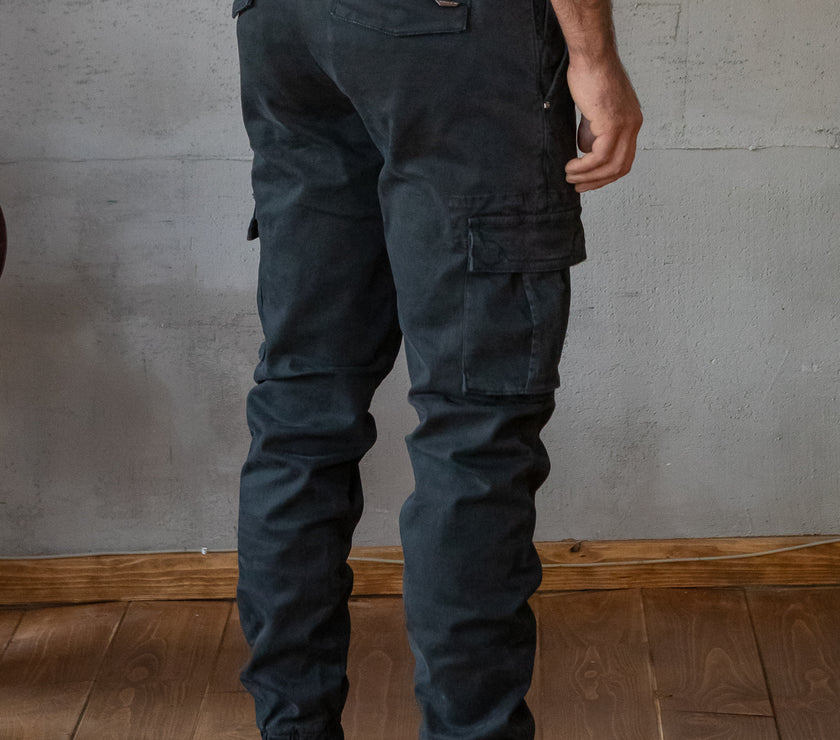 Pantalone cargo SQUAD2 - NERO ARGENTATI