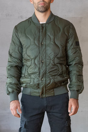 Bomber trapuntato GIANNI LUPO - VERDE SCURO GL319