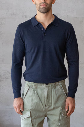 Polo in lana TELAMIRA - BLU MV-038