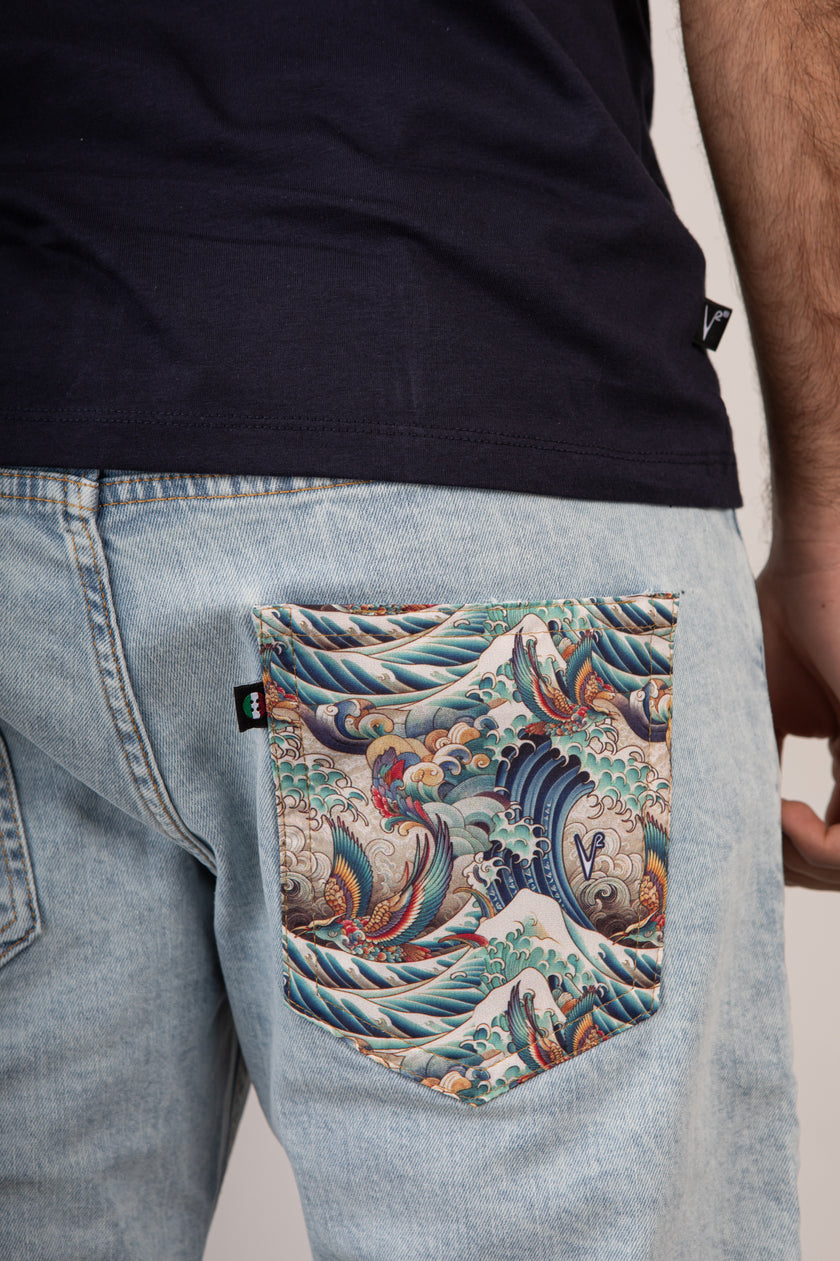 Jeans con patch V2 - JUMRMX