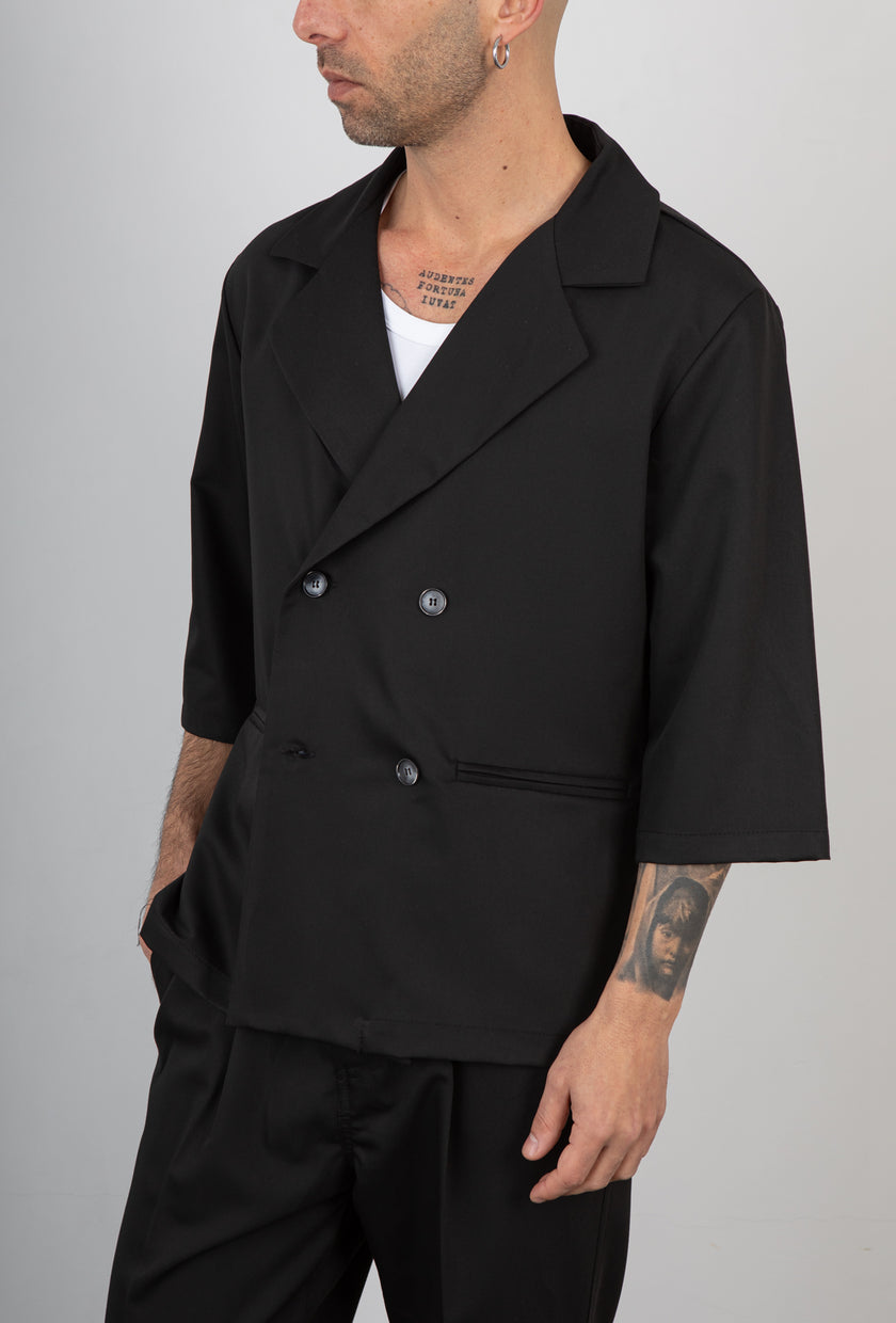 Blazer manica corta GIANNI LUPO - NERO GL003LT