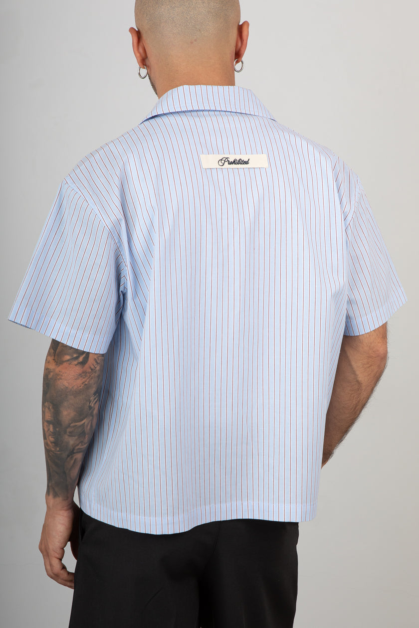 Camicia Mezza Manica PROHIBITED-1280110 LIGHT BLUE