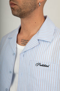 Camicia Mezza Manica PROHIBITED-1280110 LIGHT BLUE