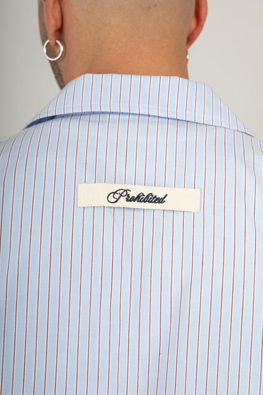 Camicia Mezza Manica PROHIBITED-1280110 LIGHT BLUE