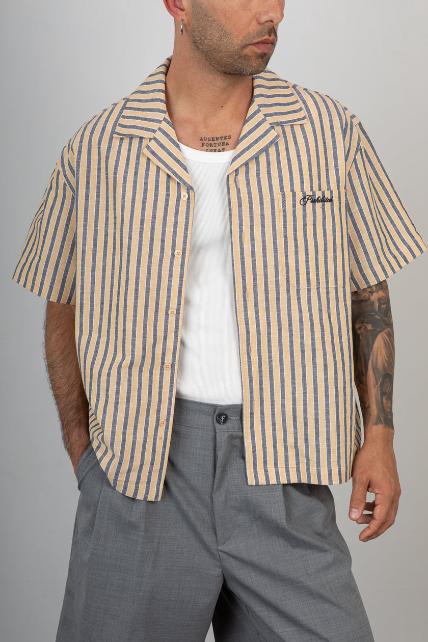 Camicia Mezza Manica PROHIBITED-1280110 YELLOW