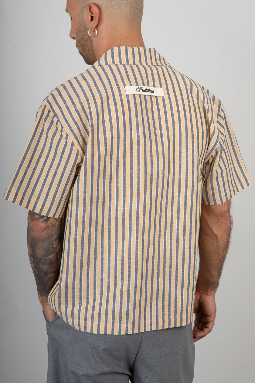 Camicia Mezza Manica PROHIBITED-1280110 YELLOW