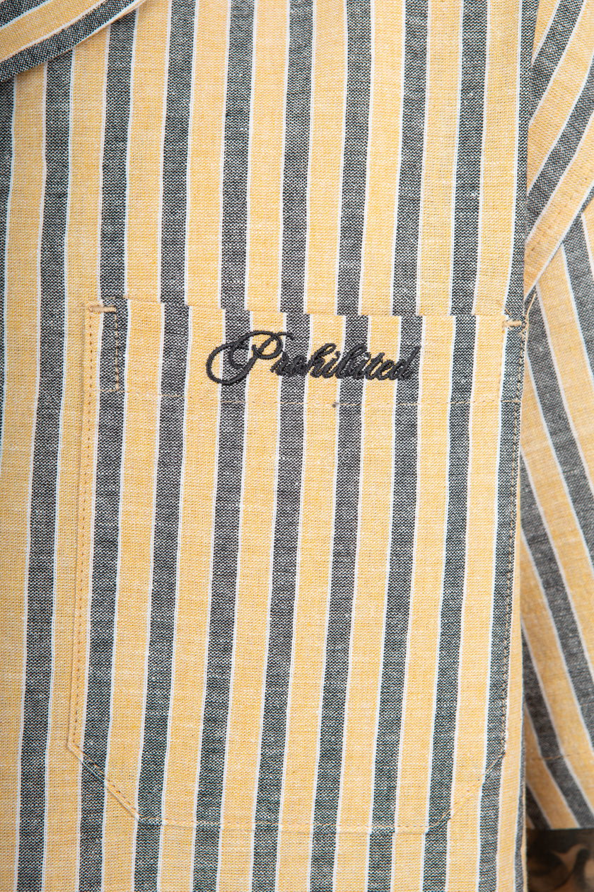Camicia Mezza Manica PROHIBITED-1280110 YELLOW