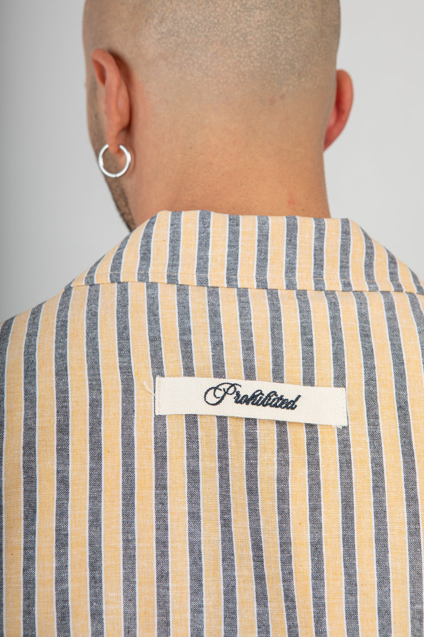 Camicia Mezza Manica PROHIBITED-1280110 YELLOW