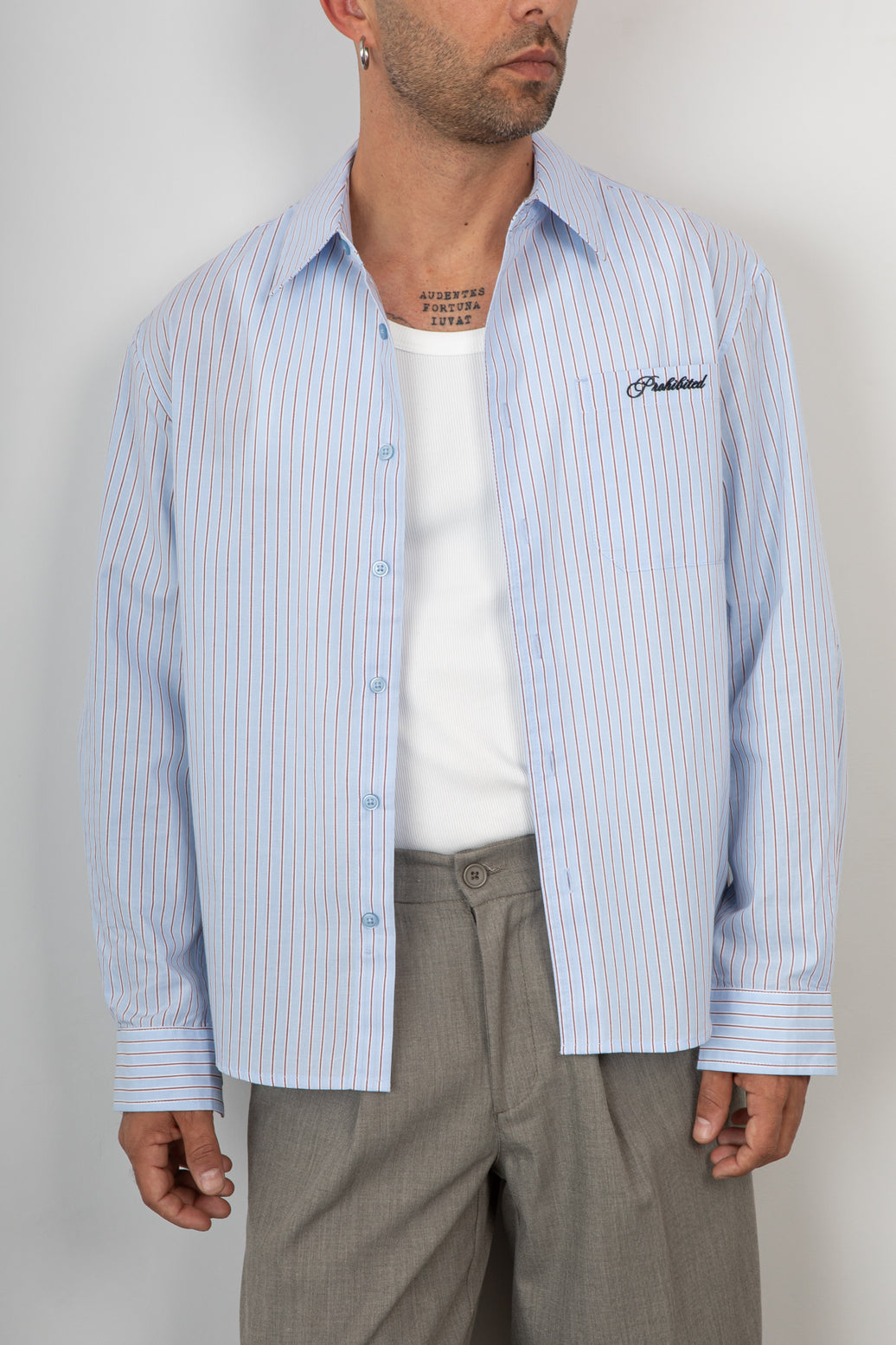 Camicia  PROHIBITED-1040110 LIGHT BLUE