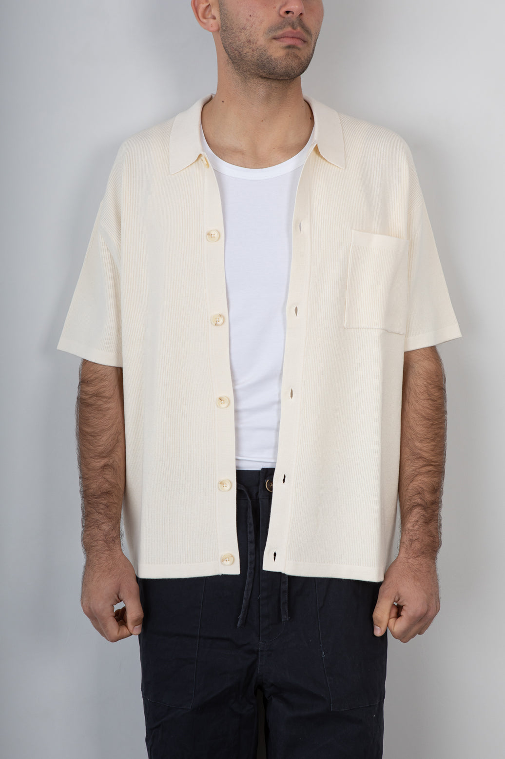 Giacca camicia in maglia ANERKJENDT - 902192 TOFU