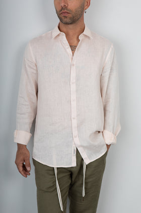 Camicia lino GIANNI LUPO - GL7619S ROSA