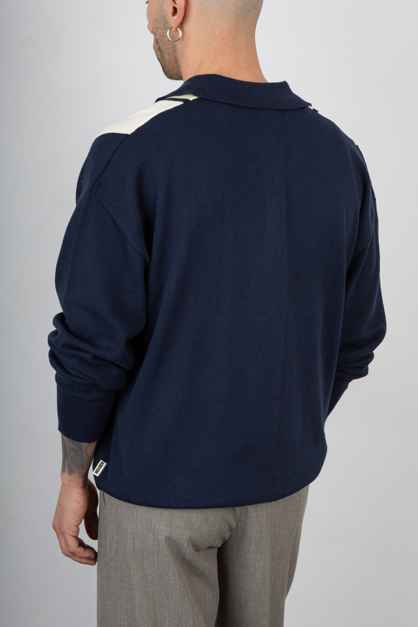 Polo manica lunga WOODBIRD - 2616-803 DARK NAVY