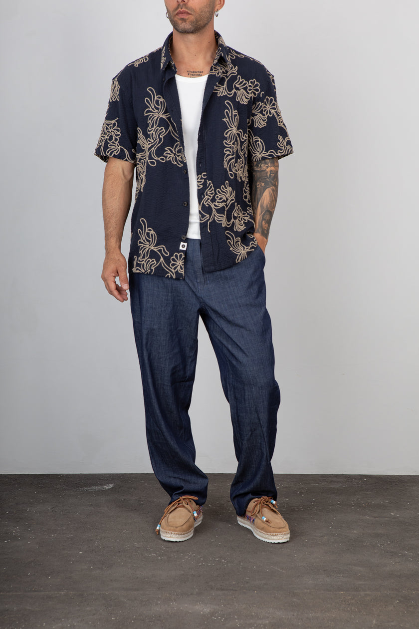 Camicia ricamata ANERKJENDT - 902324 SKY CAPTAIN