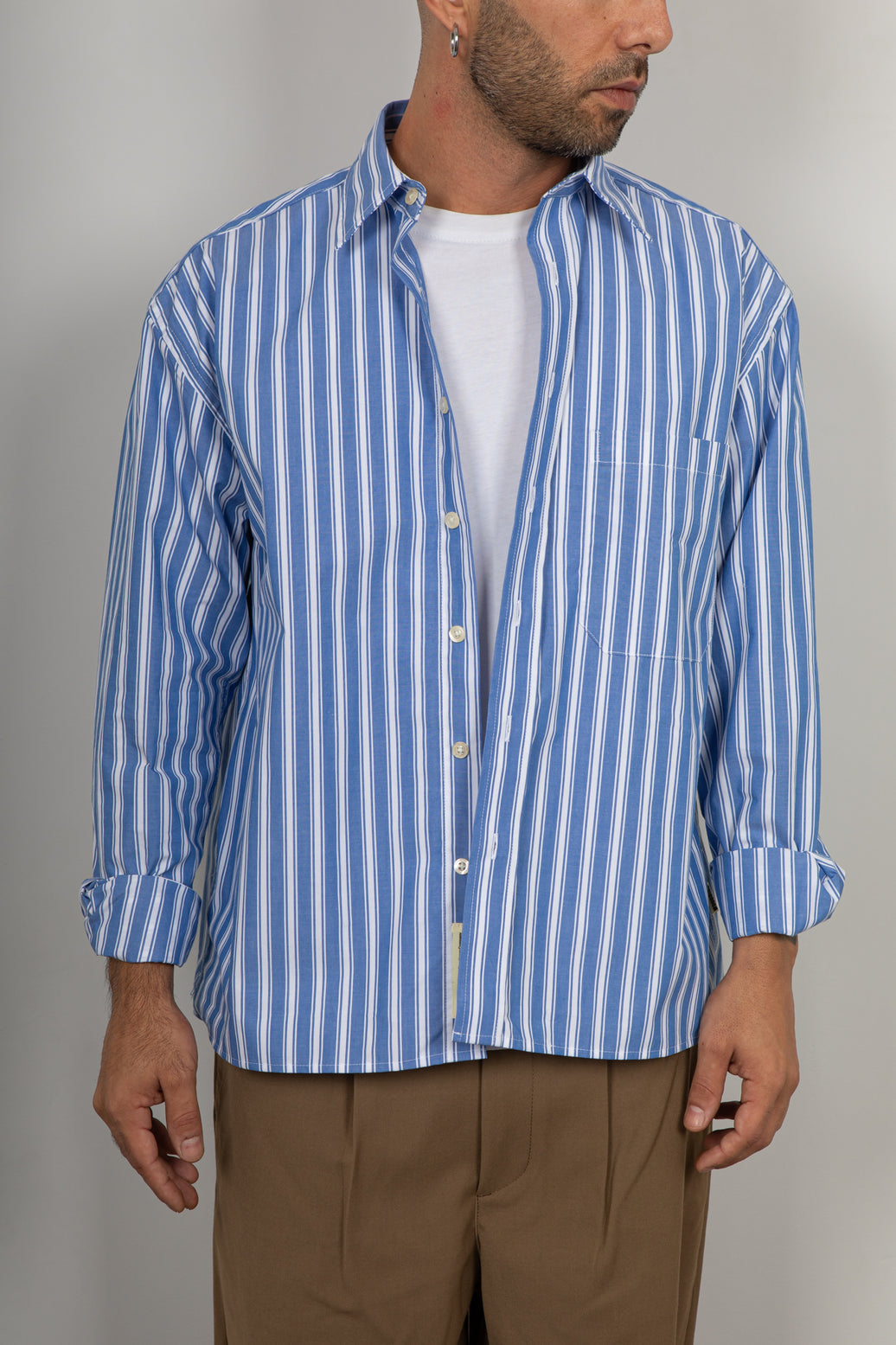 Camicia WOODBIRD-BLUE STRIPE 2546-701