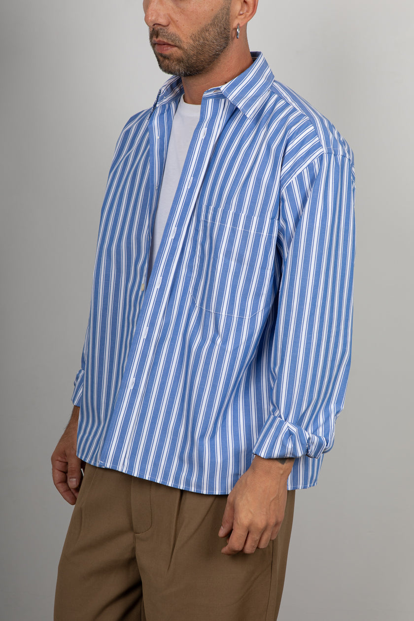 Camicia WOODBIRD-BLUE STRIPE 2546-701