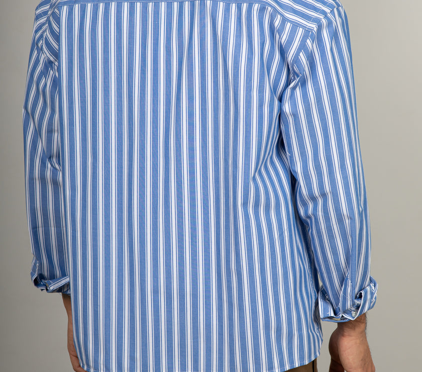 Camicia WOODBIRD-BLUE STRIPE 2546-701