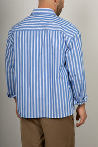 Camicia WOODBIRD-BLUE STRIPE 2546-701