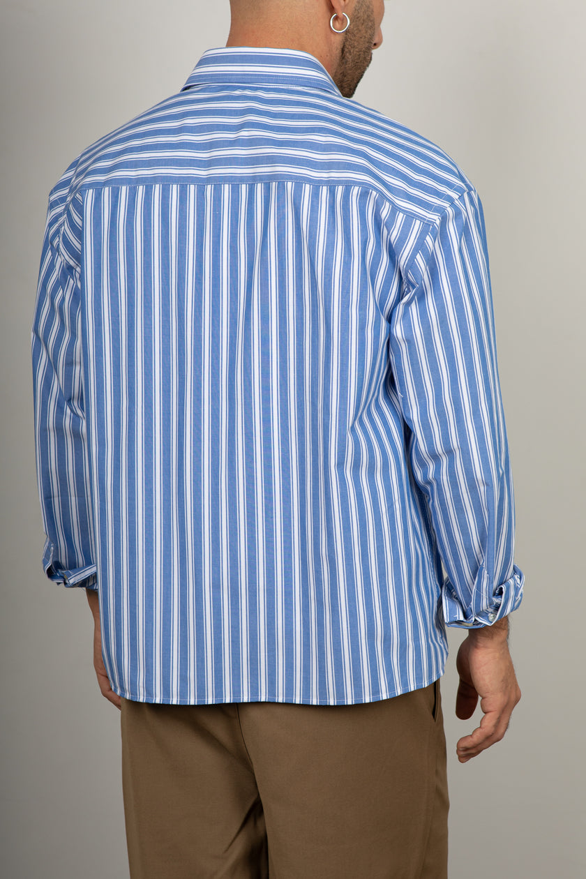 Camicia WOODBIRD-BLUE STRIPE 2546-701