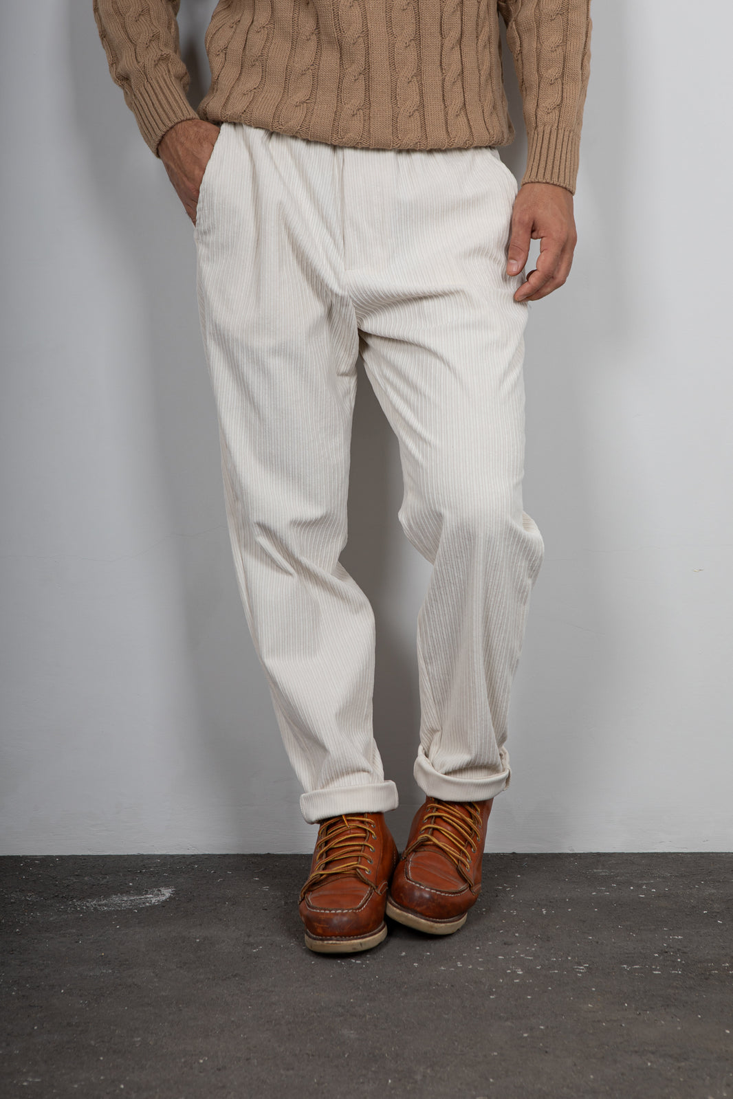 Pantalone in velluto rocciatore SQUAD2 - PANNA MILO