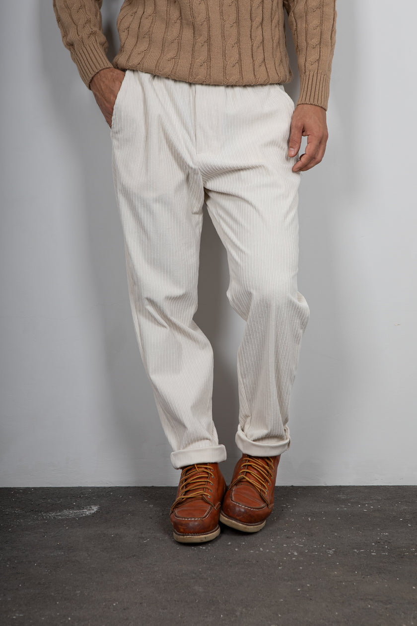 Pantalone in velluto rocciatore SQUAD2 - PANNA MILO