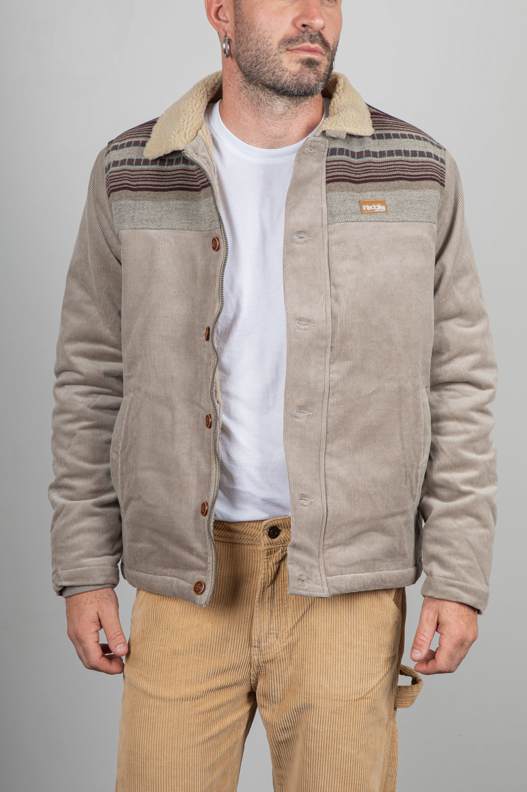 Giubbotto velluto IRIEDAILY - TRAPAS KHAKI 14315