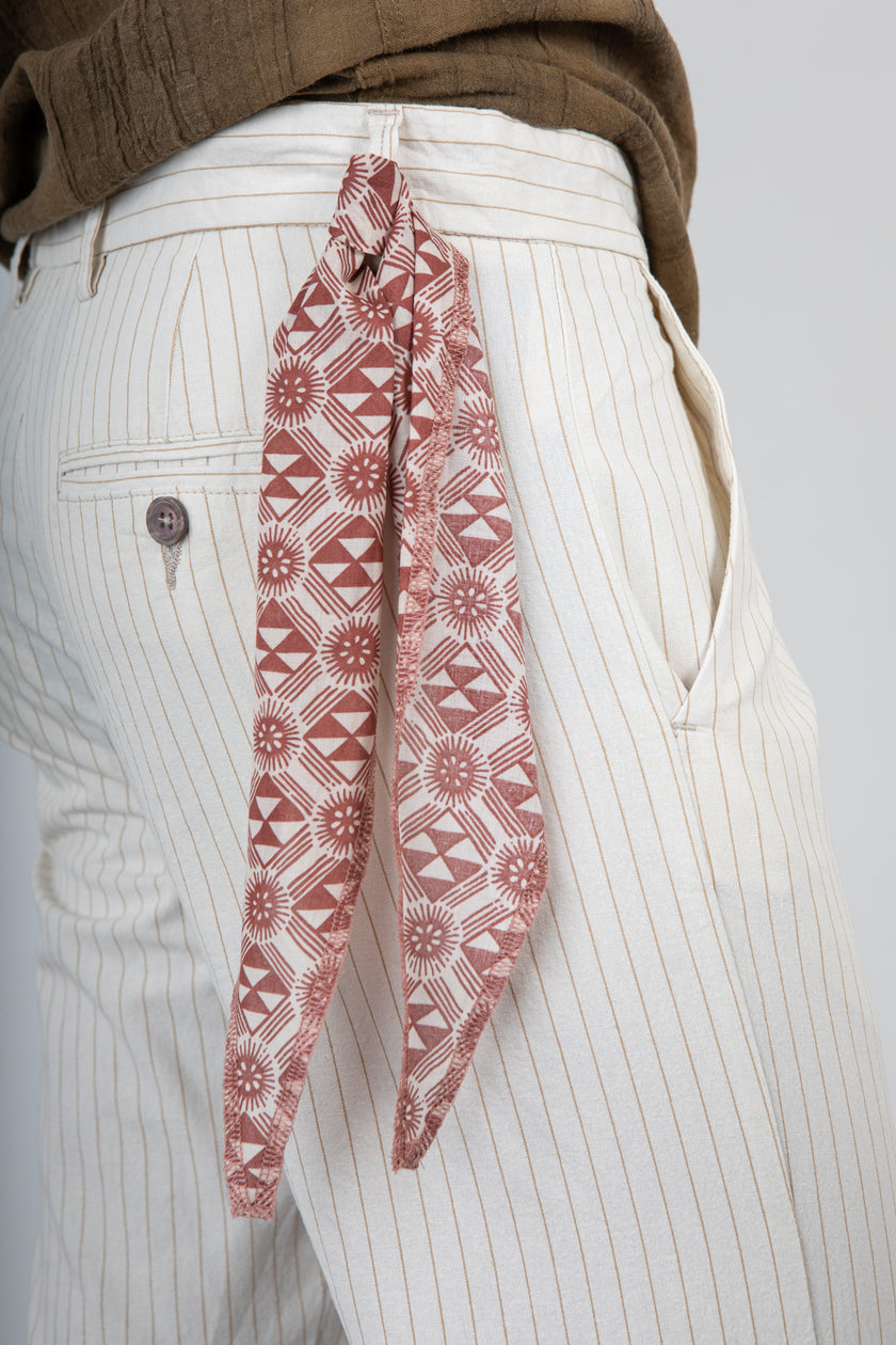 Pantalone misto lino TREZ - PURO GESSATO ECRU'