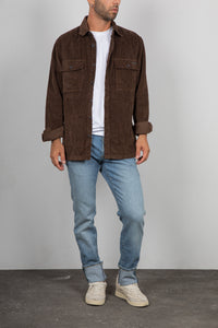 Giacca camicia velluto GIANNI LUPO - COFFEE GL7820S