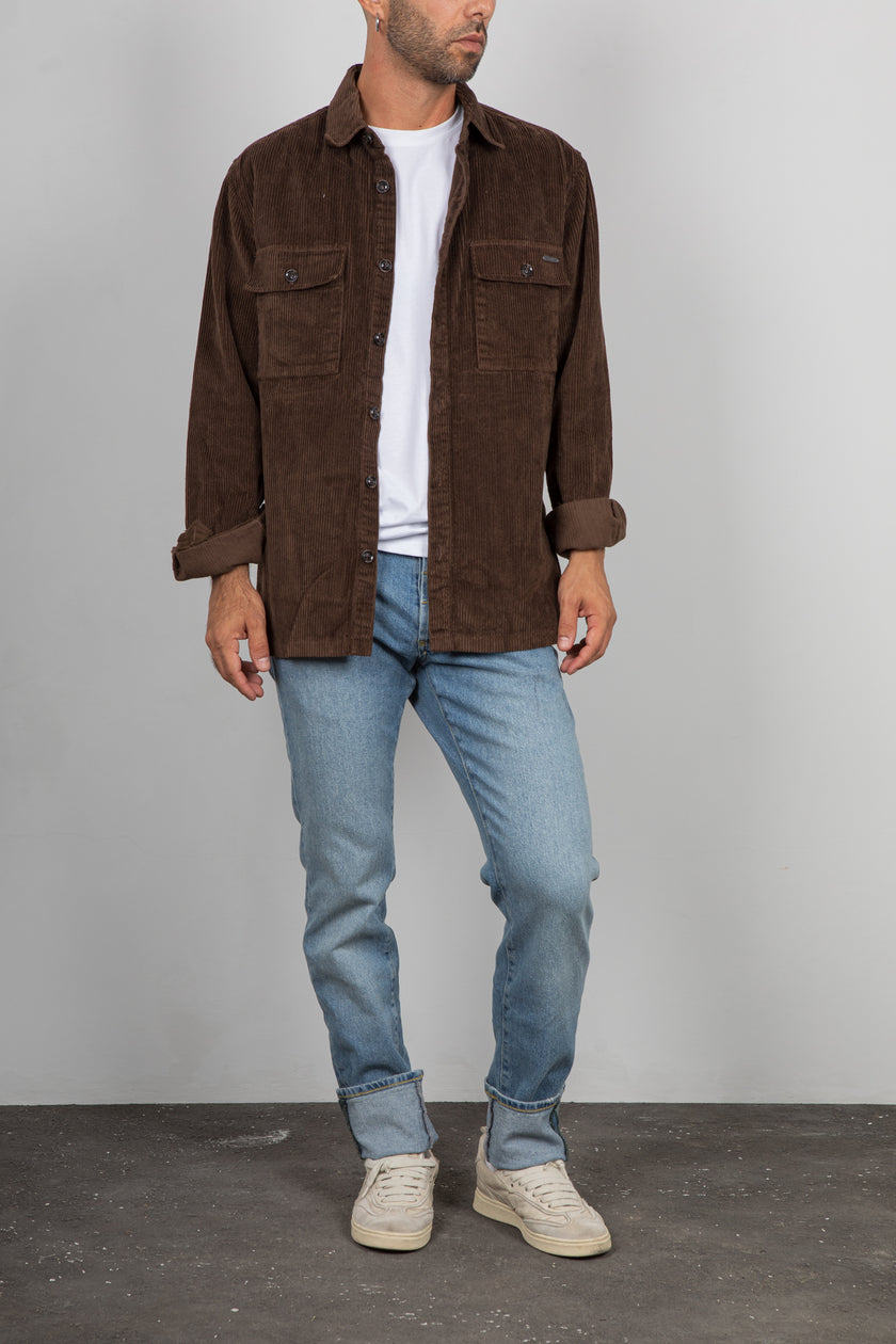 Giacca camicia velluto GIANNI LUPO - COFFEE GL7820S
